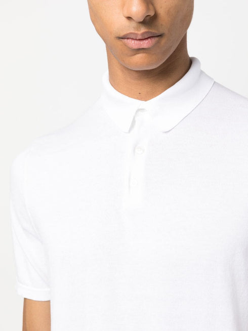 short-sleeved cotton polo shirt